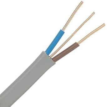 JAFSAL ONLINE Electrical Grey Twin & Earth Cable Lighting Electric Wire for Industrial & Domestic Wiring (1.5mm, 15m)