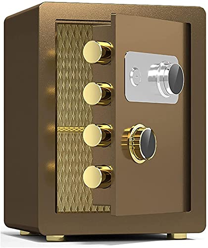 CLSDRZC Feuerfester, wasserdichter, sicherer, feuerfester, brauner Aktenschrank, Höhe 40 cm/45 cm, großer Aktenschrank für das Heimbüro für den Bargeldgebrauch im Heimbüro (Größe: 45 x 38 x 32 cm) (40