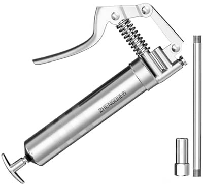 Rainorning 120CC Mini Manual Grease Gun, High-Pressure One-Handed Small Grease Injector