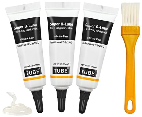 3 PCS Grasso Al Silicone,Grasso Siliconico,Grasso Alimentare | per Macchina Caffe,con 1 Spazzola,Impermeabile,Resistenza Alle Alte e Basse Temperature,per Guarnizione O-Ring, Valvole