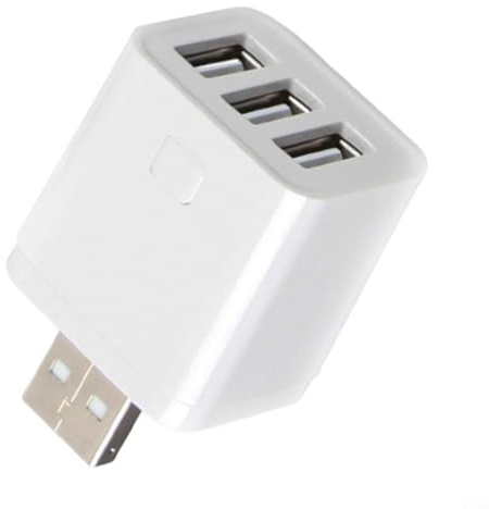 CWOQOCW Adaptateur USB intelligent 1 à 3 interrupteurs avec télécommande et compatibilité vocale pour Tuya pour Zigbee et Alexa, planification intelligente pour domotique (3 gangs)