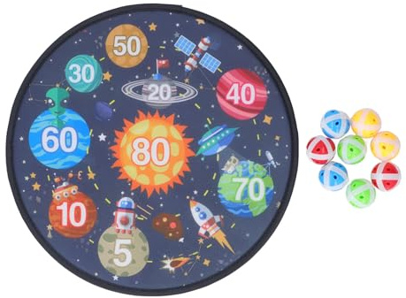 Chrees Astral Kids Dartbrädespel, Självhäftande Målbollleksak för Barn för Utomhussport Inomhus, med Plast och Plyschmaterial för Säkert Familjespel