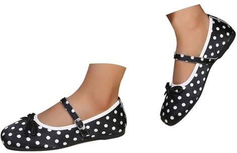 Chaussures traditionnelles Mary Jane pour femme - Avec lanières - Confortables - Élégantes - Ballerines d'été - Ballerines de danse - Pieds larges - Chaussures d'été sportives - Ballerines à lanières