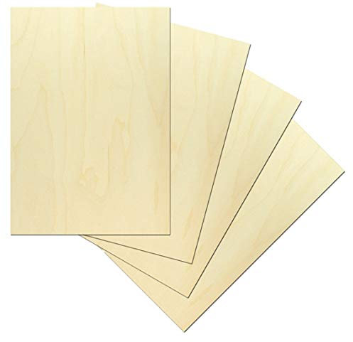 Corvus 600556 Birke Sperrholz A4 4 Stück Holzfarbe