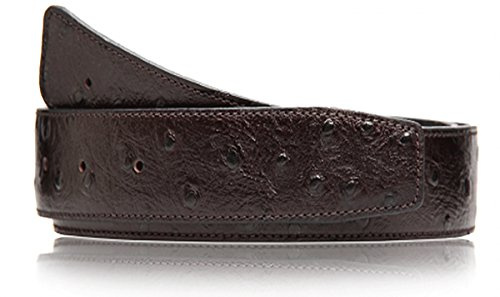 Straussenleder Optikin in Braun echt Leder Wendegürtel für Herren & Damen 4cm Breit Gürtel