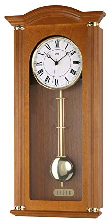 AMS F5014/9 Funk Pendeluhr, Holz, Mehrfarbig, 95 x 42 x 24 cm