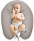 sei Design Stillkissen 170x30 cm ergonomisch | Schwangerschaftskissen Seitenschläferkissen Komfortkissen Erwachsene | Neugeborene Baby Kissen mit Bezug 100% Baumwolle