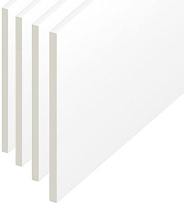 100mm Soffit/Utility/Reveal/Skirting PVC Plastic Flat Board - White - 1m Lengths - 5 Pack
