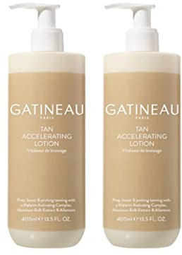 Gatineau - Tan Accelerating Lotion Duo Pack (400ml x 2 Bottles), Enhance Natural Tanning, For Face & Body