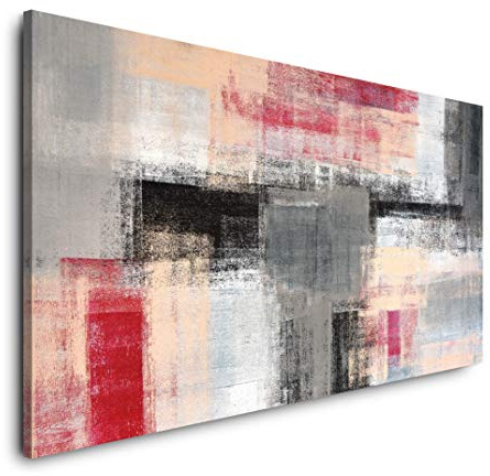 Abstraktes Gemälde 120x 60cm Panorama Leinwand Bild XXL Format Wandbilder Wohnzimmer Wohnung Deko Kunstdrucke