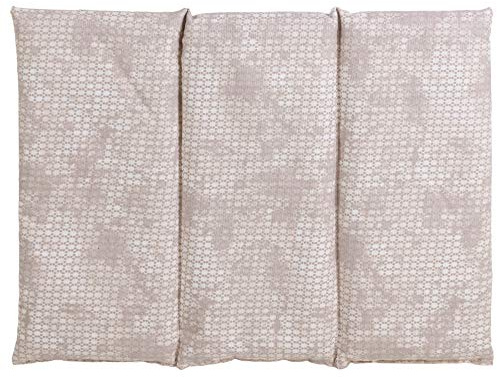 Coussin aux grains d'épeautre biologique - Taille 40x30-3 compartiments - shabby chic grau-beige - Coussin thermique - Coussin aux graines - Compresse froide
