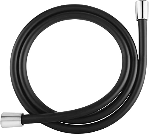 Cornat Brauseschlauch – 175 cm Länge – Kunststoff schwarz – 1/2 Zoll | Extrem belastbar und verdrehsicher – 1/2 Zoll Anschluss – Made in Germany – flexibler Ersatzschlauch für Armaturen