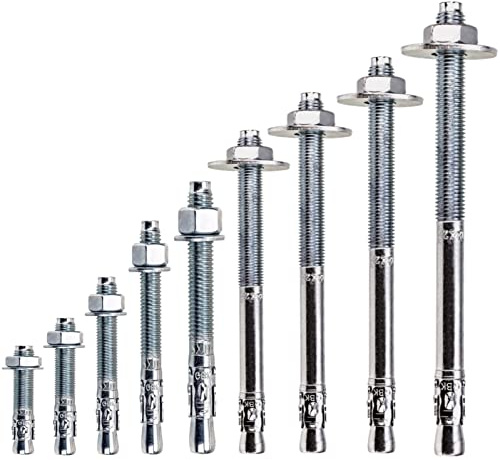 Schwerlastanker OPTION 7 Bolzenanker verzinkt mit ETA Zulassung in Industriequalität Ankerbolzen Keilanker Schwerlastdübel (M8x130-50 Stück)