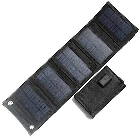 Pannello solare pieghevole Caricabatteria portatile Porta USB Banca di alimentazione esterna impermeabile for telefono PC Car RV Boat Camping Impermeabile e durevole (Color : 200W Black)
