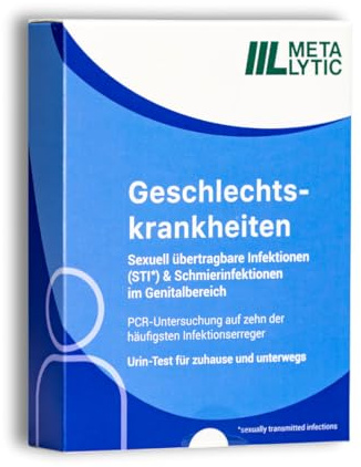 MetaLytic - Express XXL STI-Test 10-in-1 auf Geschlechtskrankheiten | deutsches Qualitätslabor | Urintest
