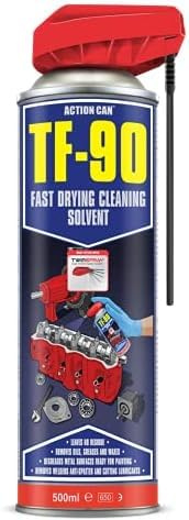 12x Action Can TF-90 Twin Spray Fast Drying Cleaning Solvent Degreaser Spray 500ml