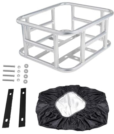 kowaku Bike Rear Basket Bike Dog Carrier Large Capacity Accessories Bicycle Basket Rear Bike Cargo, Basket for Mountain Bike Cycling, no Net bag