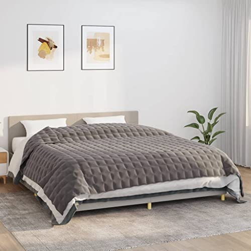Hochwertige, kühlende Gewichtsdecke, 220 x 260 cm, 11 kg, kühlende Stofftechnologie, beruhigend und entspannend, perfekt für besseren Schlaf, Grau