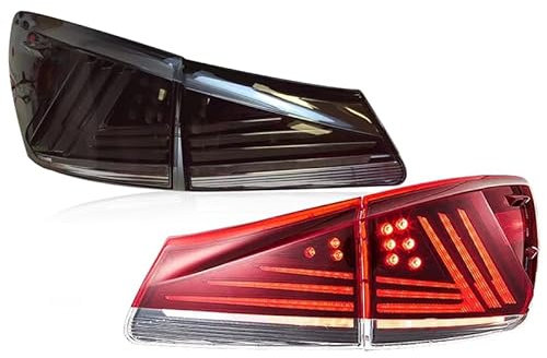 AIMXGBPS Fanali Posteriori Blocchi per Lexus IS 250 300 350 2006-2012, Auto Alta visibilità Luce Freno, Nebbia Posteriore Destro Sinistro