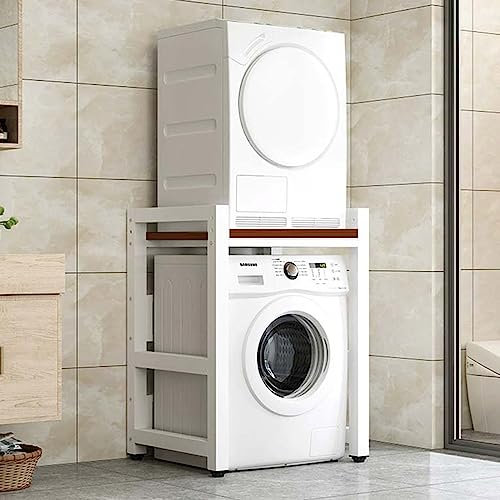 Laundry Room Storage Cabinet for Washer and Dryer Stackable Shelf Unit with 300kg Capacity