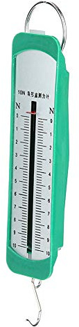 Tie a dinamometro 10N Spring per esperimenti meccanici fisici - ad alta misurazione - Metter di per 1 kg misura massa, copertura verde