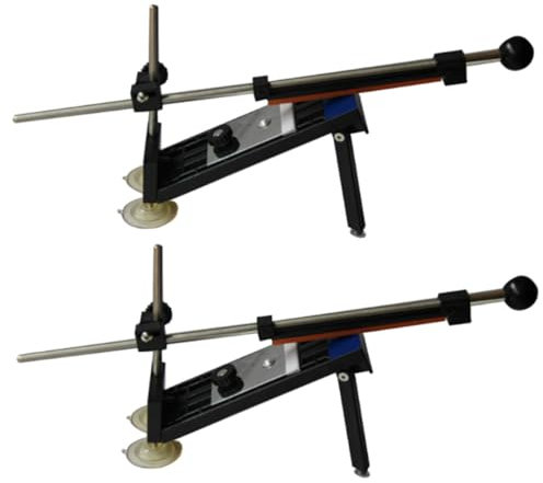 FUNOMOCYA Affila Set Affilatura Professionale Per Pietre Affilacoltelli Angolo Fisso Con 4 Strumenti Affilatura