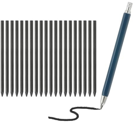 PATIKIL Mechanischer Bleistift 4.0mm Bleistifthalter Großer Automatischer Halter Mit 20 Stück 2B Bleistiftmine Zum Zeichnen Kunst Skizzieren Holzwerken Blau