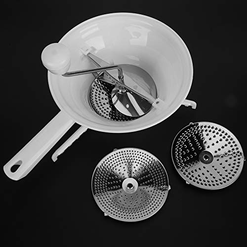 Keenso Mezcladora de Alimentos Multifuncional para Cocina, Batidora de Frutas de Vegetales a Mano con Paneles Intercambiables para Paperas de la Casa