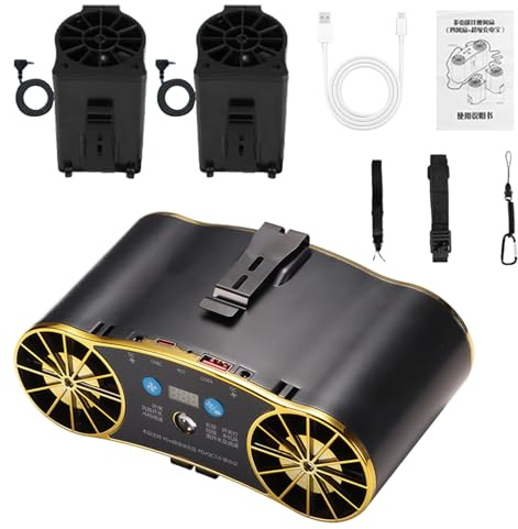 Hailerio Ventilateur de Chemise - Rafraîchisseur Personnel Rechargeable USB,Ventilateur Polyvalent Lumineux pour Jardin Plage Camping Extérieur