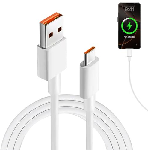 Cable USB Vers USB C, 120W Chargeur Rapide Pour Recharge Et Transfert De Données, 120w Cable Type C 1.5m Compatible Avec Xiaomi 12 Lite 12 X 11t, Redmi Note 11 11s Pro, Poco, Black Shark