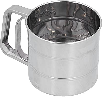 Fockety Tamiz de Azúcar en Polvo, Fácil de Usar, Esencial para Decoración de Pasteles, Herramienta de Cocina para Principiantes