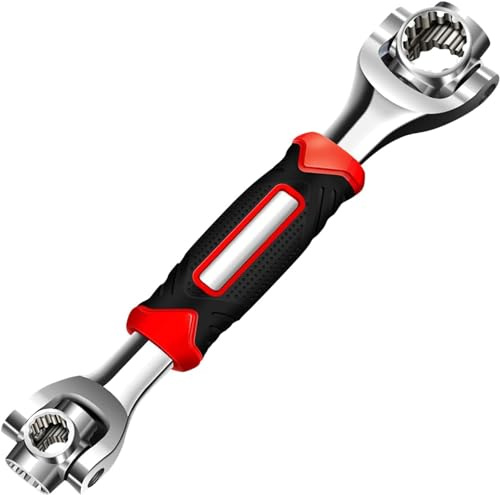 Zenova 52 in 1 Universal Socket Spanner Wrench - Multifunction Wrench Tool with 360° Rotating Head & Non-Slip Handle for Metric/Standard Bolts,Spanner Tool for Home, Car & Workshop Repair (1 PC)