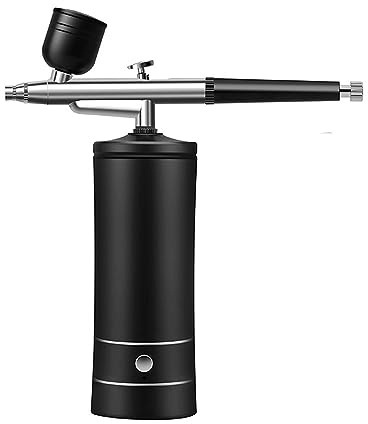 KFGISD, Aerografo portatile ricaricabile senza fili con pistola a spruzzo a compressore for viso, bellezza, nail art, tatuaggi, artigianato, pittura su torte.,Pistola a spruzzo(A)