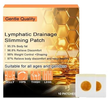 10 Stück Abnehmen Schnell Fettverbrenner, Abnehmen Patch Abnehmen Pflaster, Bee Venom Lymphdrainage Patches, Bienengift Lymphdrainage Schlankheitspflaster, Bienengift Pflaster (1)