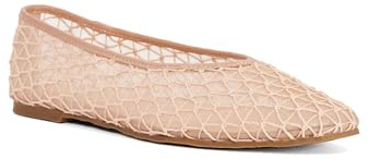 Dune London Ladies HONNER Mesh Pointed Ballet Flats Size UK 7 Ballet Pumps Blush