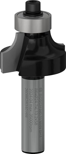 Bosch Accessories Professional Abrundfräser Standard for Wood (für Holz, Radius 6 mm, Arbeitslänge 13,5 mm, Zubehör Handfräse) | für Weichholz, Hartholz, Ø 24,7 mm, Professional Zubehör Oberfräsen, Kantenfräse