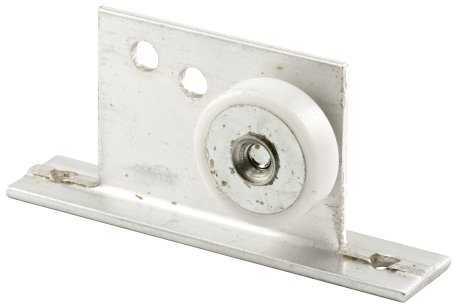 Prime-Line M 6035 Tub Enclosure Roller and Bracket Assembly, 3/4 In., Flat Edge Nylon Tire, Steel Ball Bearings, Extruded Aluminum Bracket (2 Pack)