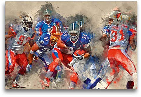 Premium Textil-Leinwand 75 x 50 cm Quer-Format American Football | Wandbild, HD-Bild auf Keilrahmen, Fertigbild auf hochwertigem Vlies, Leinwanddruck von Peter Roder