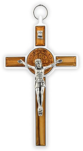 Vatican Imports Deluxe Saint Benedikt Wandkreuz 12,7 x 7,6 cm (weißer Rand)