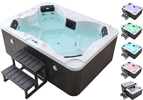 LED Spa Haïti 4 posti - 210 x 152 x 78 cm - Bianco
