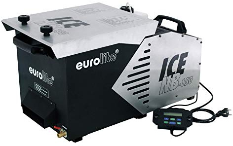 EUROLITE NB-150 ICE Bodennebler | Einfaches Bodennebelgerät mit 1500 W, Fernbedienung, Eiswürfelkühlung