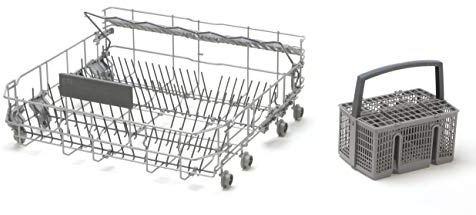 DREHFLEX - Geschirrkorb/Korb UNTEN für Diverse Geschirrspüler/Spülmaschine aus dem Hause Bosch/Siemens/Neff/Constructa - passt für Teile-Nr. 20002904 (00680997/680997) inkl. Besteckkorb