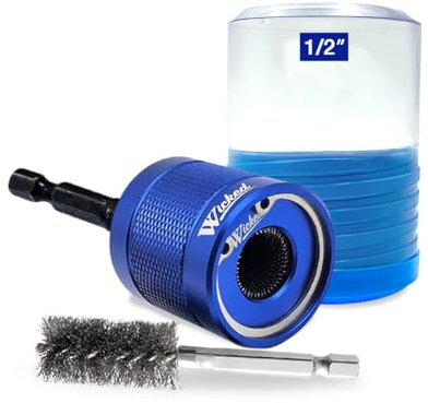 WICKED 1/2’’ Copper Tube Pipe Cleaning Brush Kit; The Professional Plumber’s Tool Industrial “All Metal” Strength Heavy Duty Construction Grade with Replaceable Parts