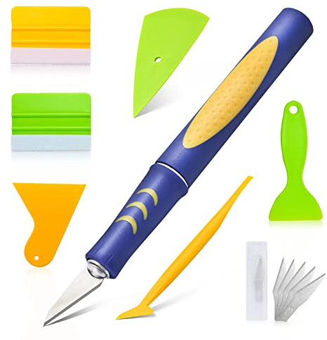 Litorange Car Vinyl Wrap Tool Kit, Window Film Application Kit with Trimming Tool & 6 different types of squeegees, for All Vinyl Wrap, Window Tint Film, Car Stickers Cutting, Wallpaper Installation