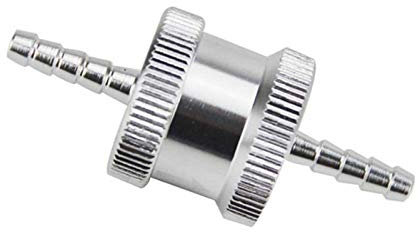 TANGJIANCHENG 6 Taille 4MM-16MM Non Retour Simple Carburant clapet Anti-Retour en Alliage d'aluminium Essence Diesel (Color : 4MM Silver)