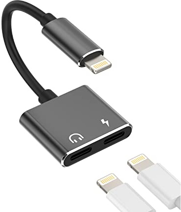 iPhone Doppel Lightning Klinke Adapter(2in1) kopfhörer Schnellladegerät Splitter Apple MFI Aux Audio auf Ladestecker Netzteil s Fast Charger Ladekabel Zubehör für 14 13 12 11 Pro Max X 8 7 Plus 6