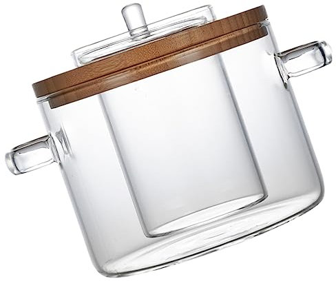 HEMOTON Glas-dampfkochtopf Mit Deckel Hochtemperaturbeständiger Transparenter Kochtopf Für Hühnerbrühe Babynahrung Gemüse Suppen Und Mehr Für Heimische Küche