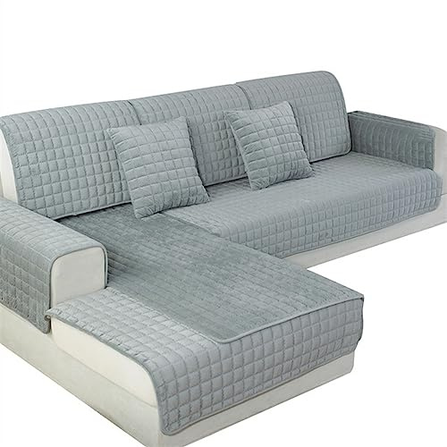 Copridivano Angolare Copertura Divano con Penisola Sinistra Destra 3/2 Posti Fodera per Divano a l Antiscivolo Lavabile Copri Divano per Cane Gatti Antiscivolo Sofa Protettore Lavabile ( Color : E , S