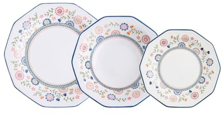 Queen's Bengal Vajilla Cerámica 12 Piezas - 4 Personas Multicolor