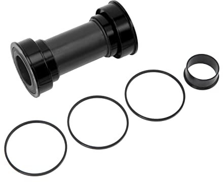 Tissting Fahrrad Innenlager BB92 68–92mm MTB Integral Abgedichtetes Keramiklager Press Bottom Bracket für 22–24mm Spindelkurbel(Schwarz)